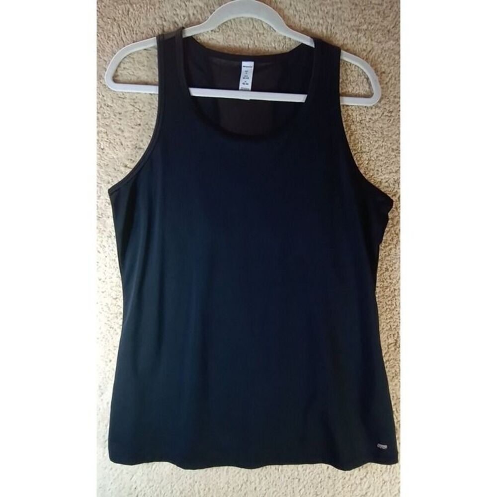 Marika Women's Size L Stretchy Racerback Black Tank Top